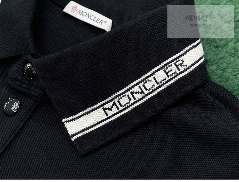 Moncler 몽클레어 카라 스트라이프 코튼 피케 폴로 셔츠 의류 10번 이미지