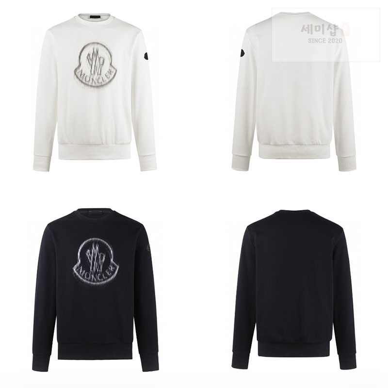 Moncler 몽클레어 크리스탈 로고 스웨트셔츠 화이트 의류 1번 이미지