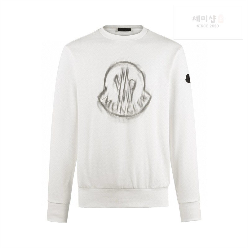 Moncler 몽클레어 크리스탈 로고 스웨트셔츠 화이트 의류 6번 이미지