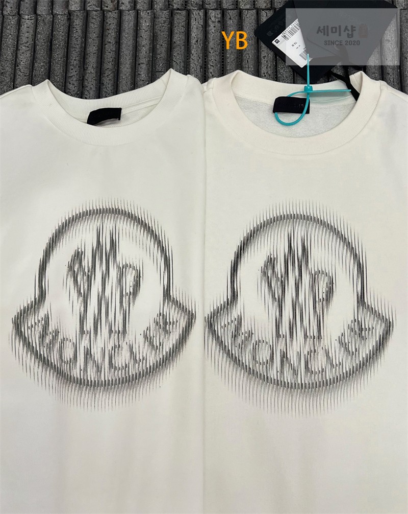 Moncler 몽클레어 크리스탈 로고 스웨트셔츠 화이트 의류 28번 이미지