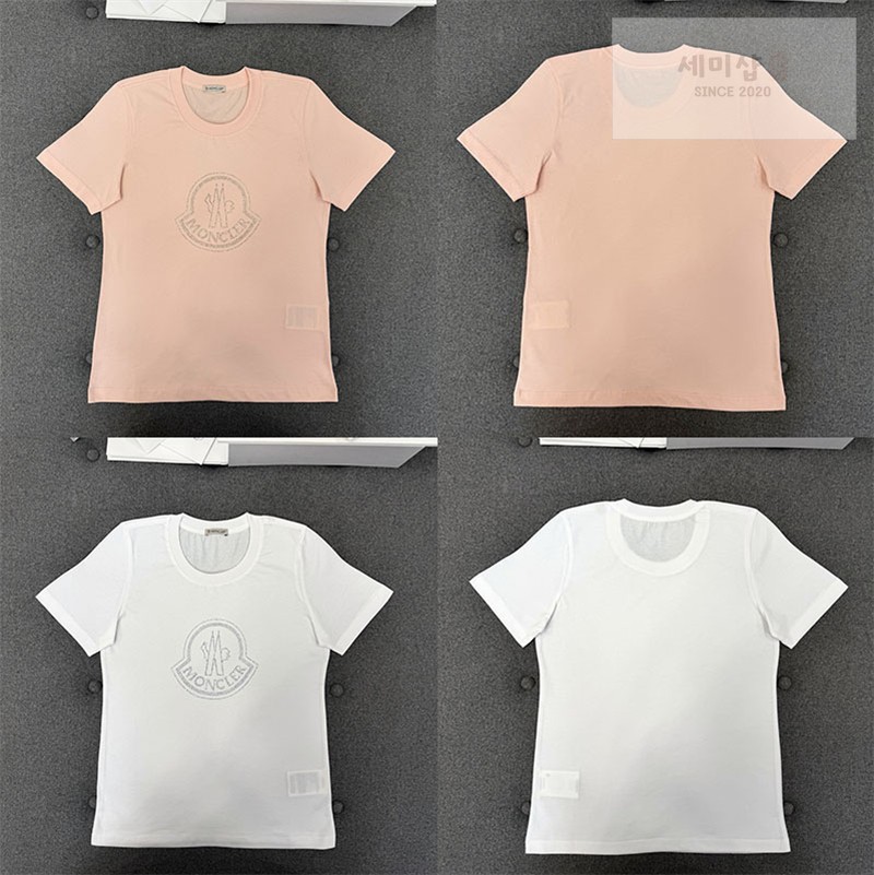 Moncler 몽클레어 크리스탈 로고 티셔츠 화이트 의류 1번 이미지