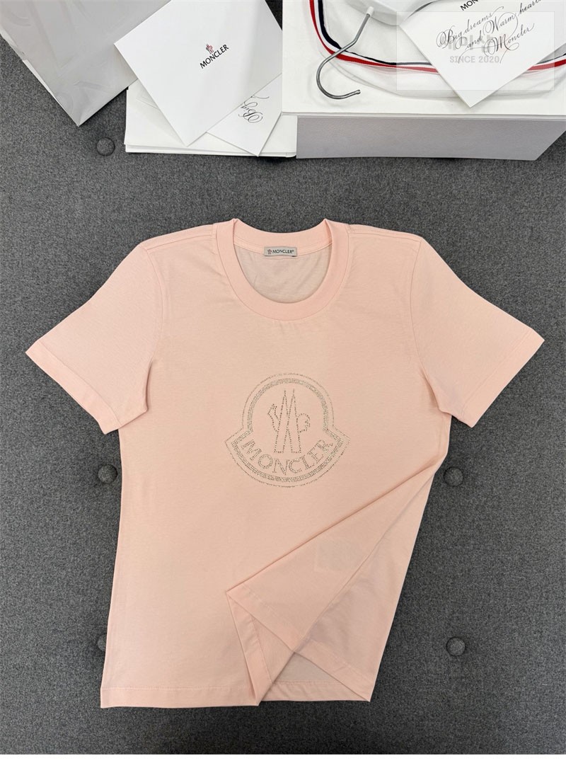 Moncler 몽클레어 크리스탈 로고 티셔츠 화이트 의류 9번 이미지