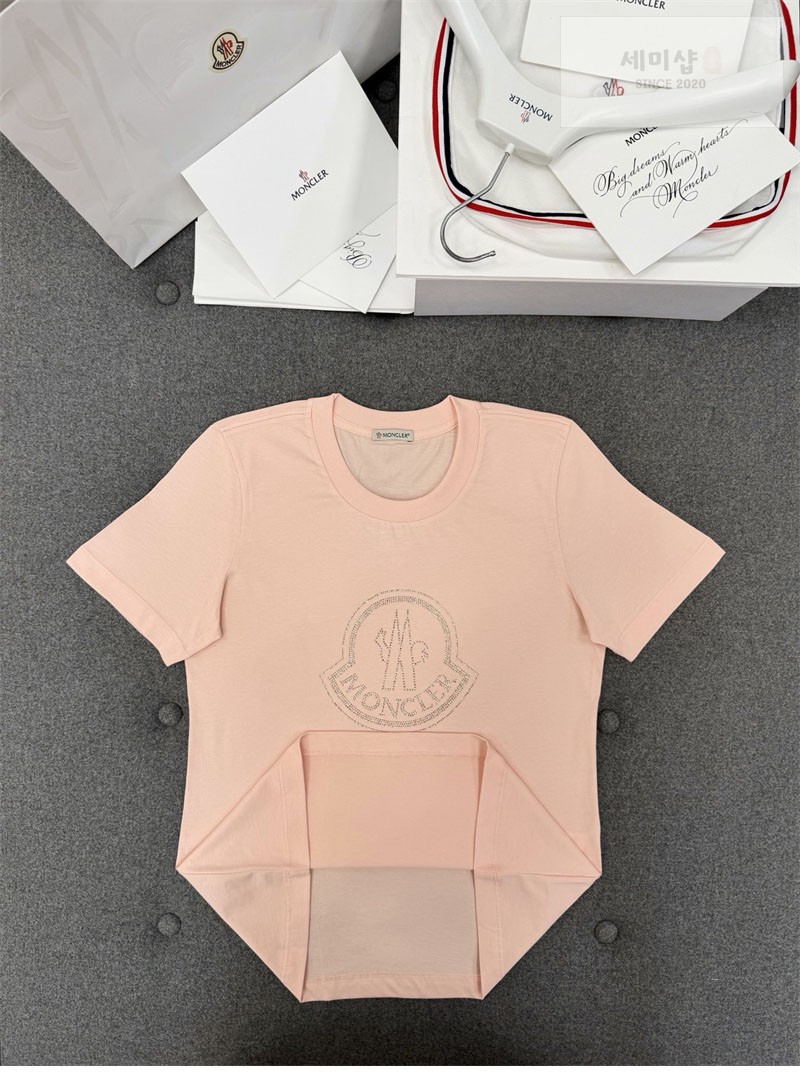 Moncler 몽클레어 크리스탈 로고 티셔츠 화이트 의류 10번 이미지