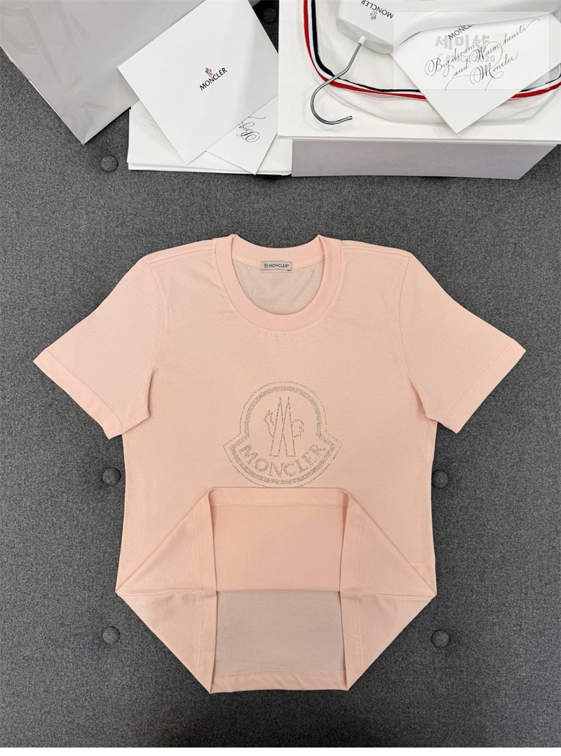 Moncler 몽클레어 크리스탈 로고 티셔츠 화이트 의류 11번 이미지