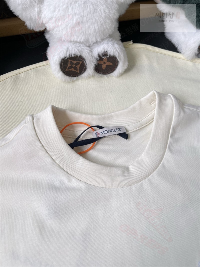 Moncler 몽클레어 트라이컬러 로고 코튼 티셔츠 블랙 의류 16번 이미지