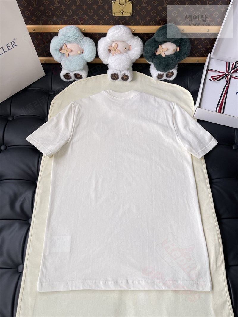 Moncler 몽클레어 트라이컬러 로고 코튼 티셔츠 블랙 의류 21번 이미지