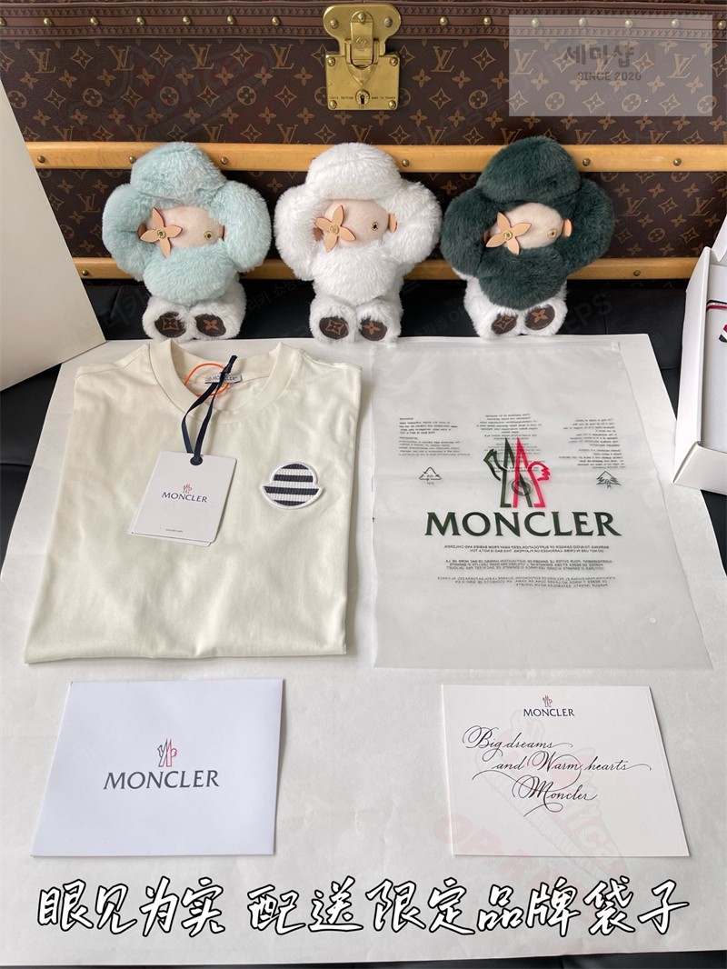 Moncler 몽클레어 트라이컬러 로고 코튼 티셔츠 블랙 의류 31번 이미지