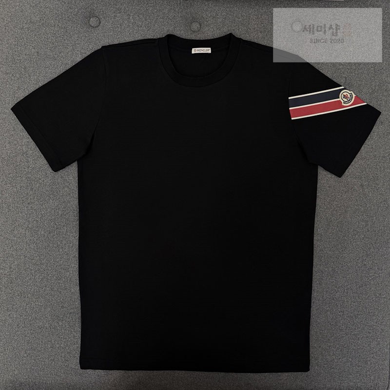 Moncler 몽클레어 트라이컬러 숄더 스트라이프 반팔 티셔츠 의류 1번 이미지