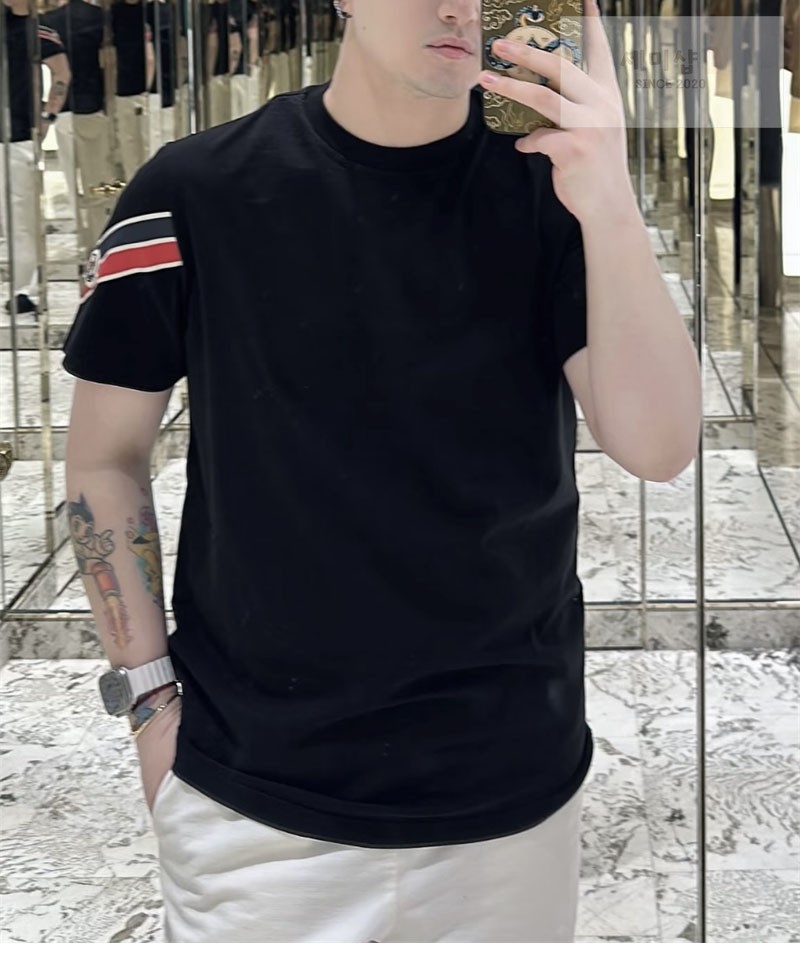 Moncler 몽클레어 트라이컬러 숄더 스트라이프 반팔 티셔츠 의류 3번 이미지
