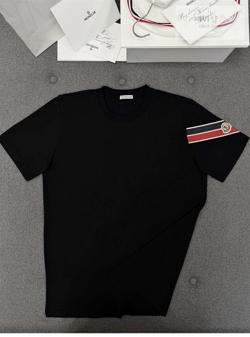 Moncler 몽클레어 트라이컬러 숄더 스트라이프 반팔 티셔츠 의류 8번 이미지