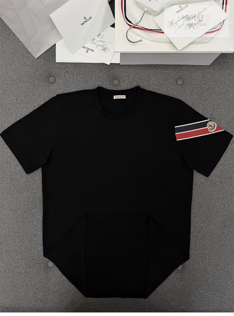 Moncler 몽클레어 트라이컬러 숄더 스트라이프 반팔 티셔츠 의류 10번 이미지