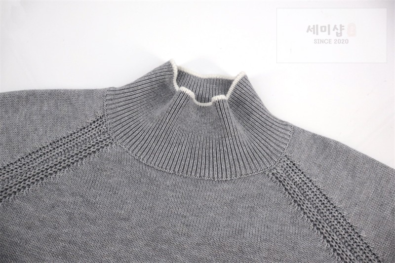 Moncler 몽클레어 패치로고 골지 터틀넥 니트 스웨터 블랙 의류 7번 이미지