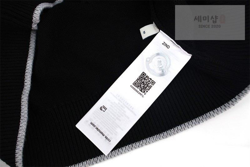Moncler 몽클레어 패치로고 골지 터틀넥 니트 스웨터 블랙 의류 22번 이미지