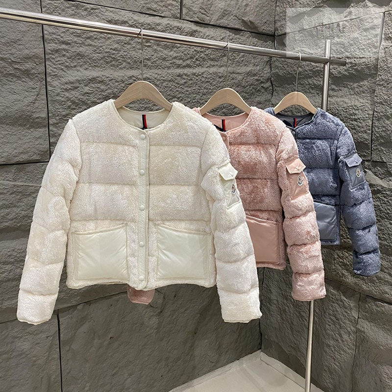 Moncler 몽클레어 플로이라크 테디 숏 다운 자켓 화이트 의류 1번 이미지