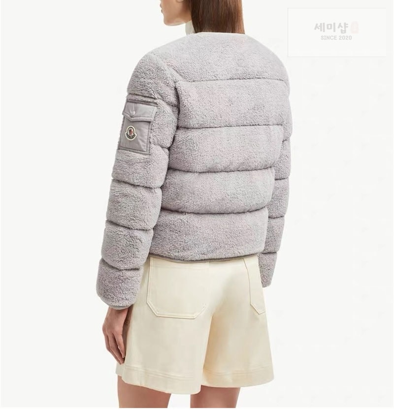Moncler 몽클레어 플로이라크 테디 숏 다운 자켓 화이트 의류 4번 이미지