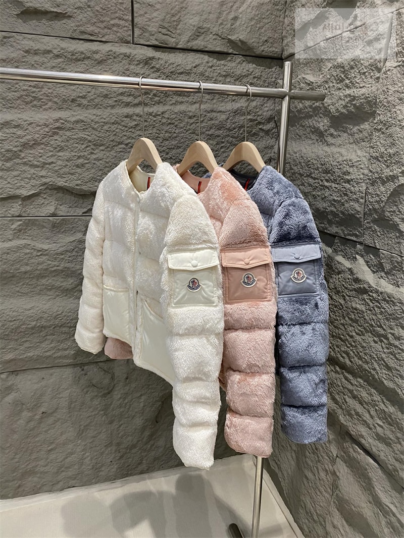 Moncler 몽클레어 플로이라크 테디 숏 다운 자켓 화이트 의류 8번 이미지