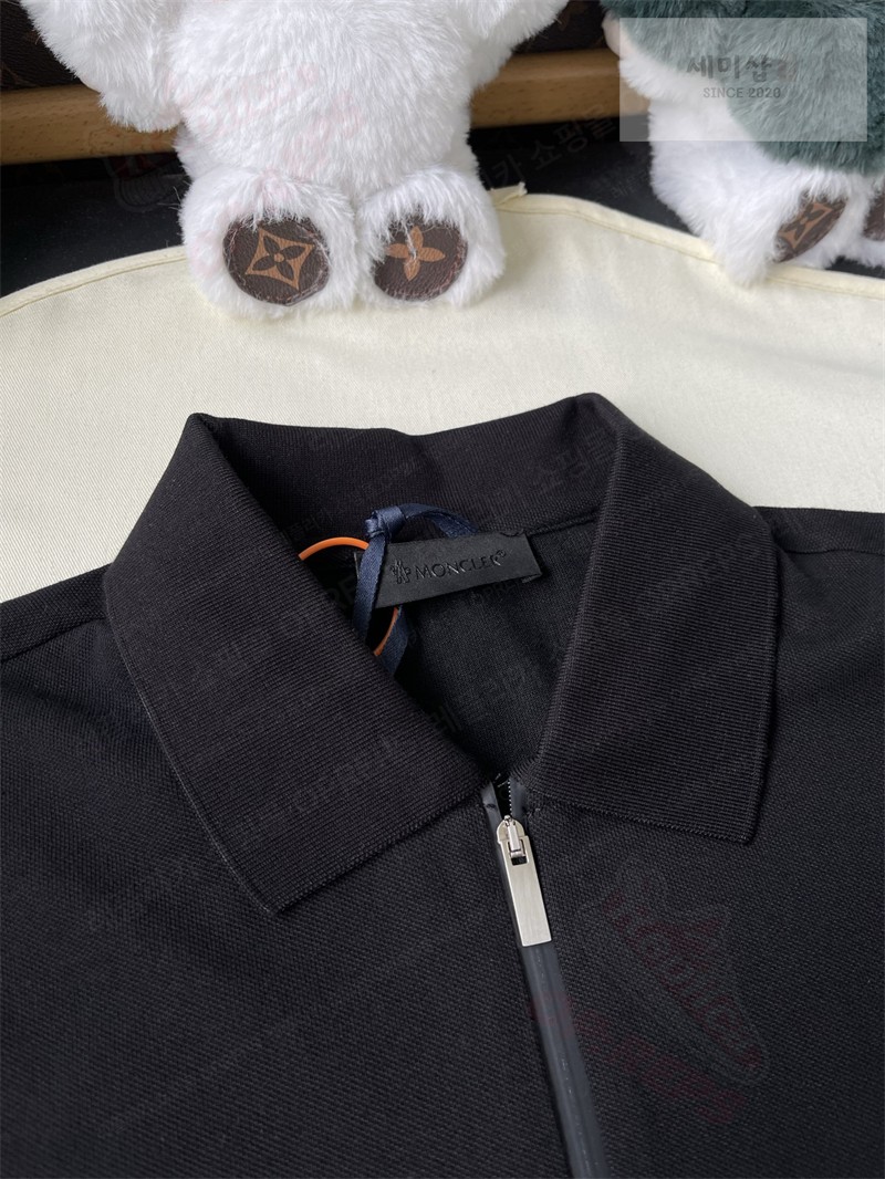 Moncler 몽클레어 하프 집업 로고 패치 코튼 피케 폴로 셔츠 의류 17번 이미지