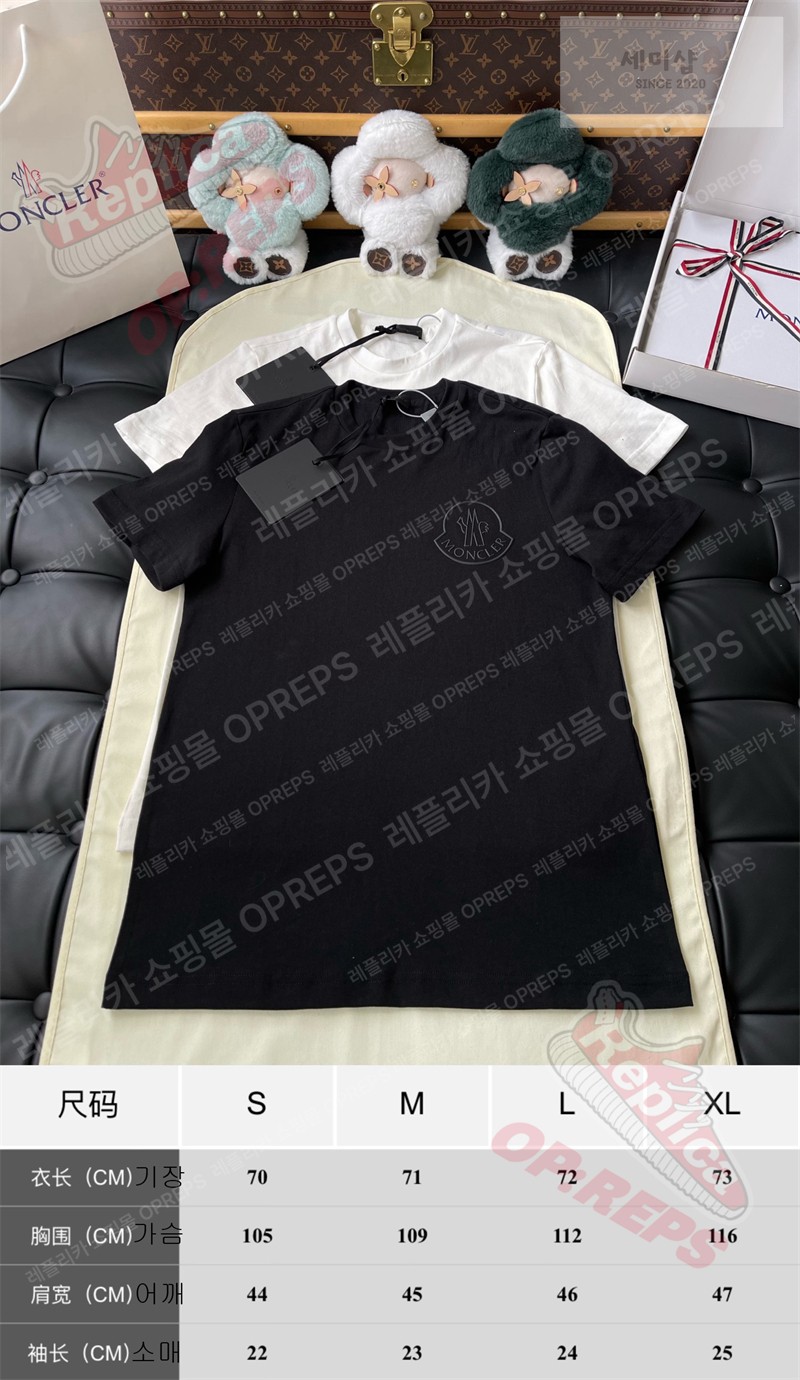 Moncler 몽클레어 3D 로고 코튼 티셔츠 블랙 의류 2번 이미지