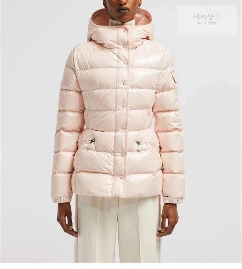 Moncler 몽클레어 Barante 바란테 후드 숏 다운 패딩 자켓 핑크 의류 3번 이미지