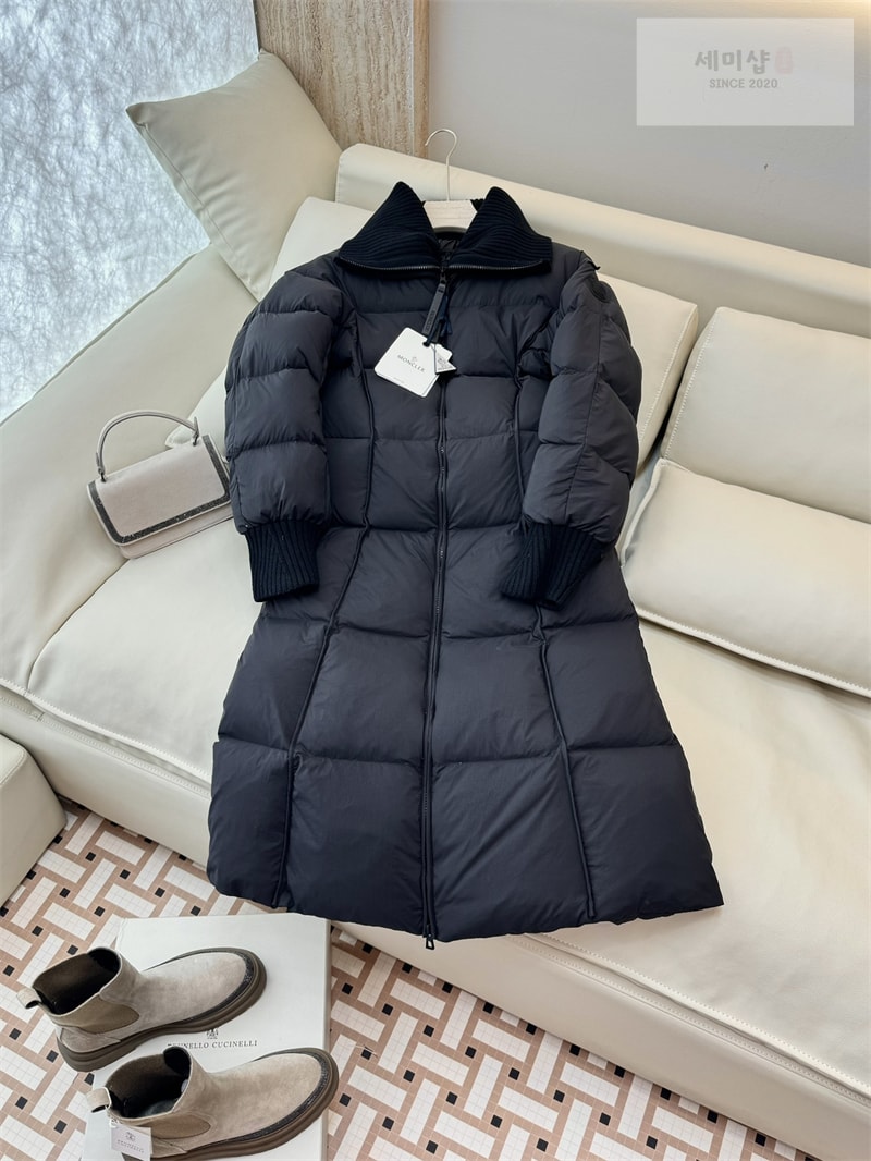 Moncler 몽클레어 Brerelle 브레렐 롱 다운 패딩 자켓 네이비 의류 3번 이미지