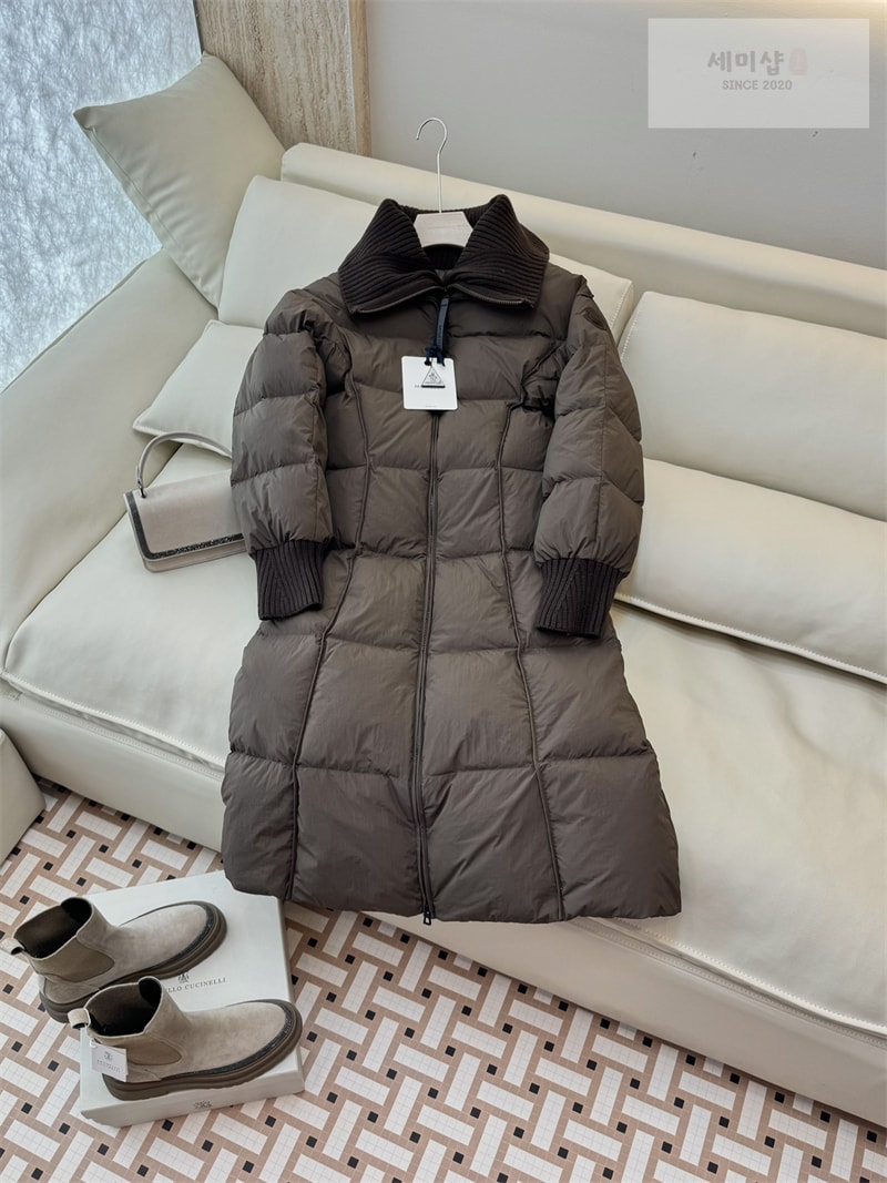 Moncler 몽클레어 Brerelle 브레렐 롱 다운 패딩 자켓 네이비 의류 6번 이미지
