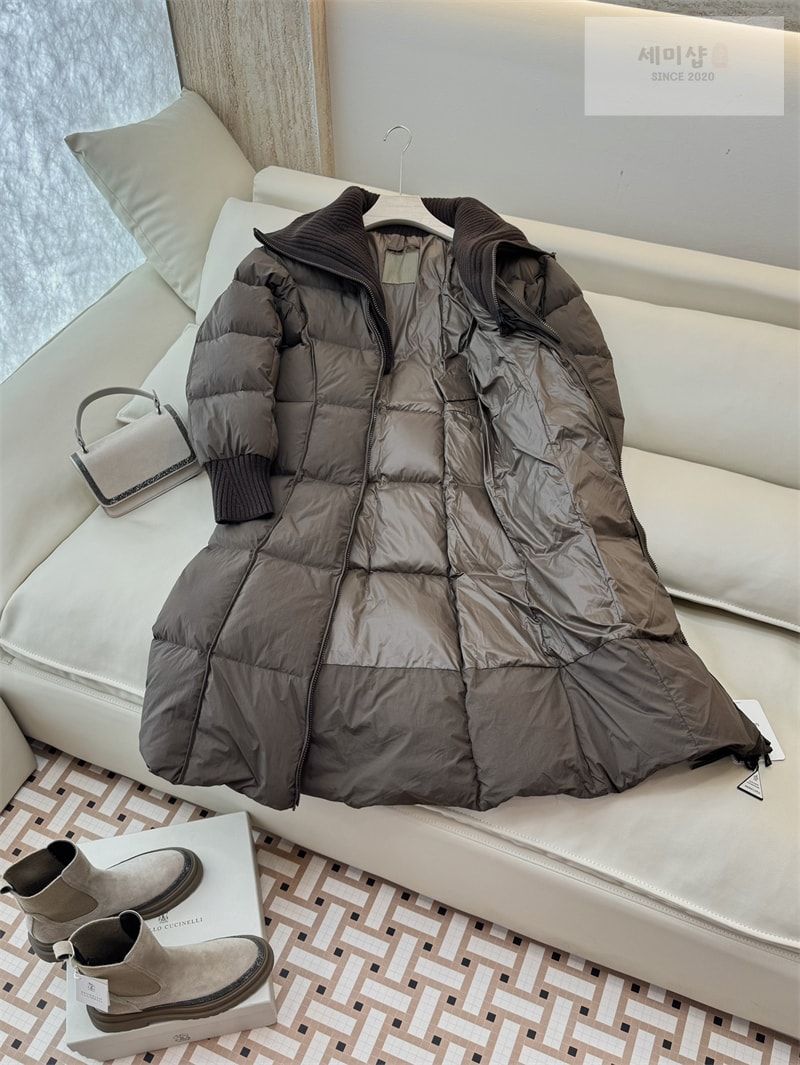 Moncler 몽클레어 Brerelle 브레렐 롱 다운 패딩 자켓 네이비 의류 9번 이미지