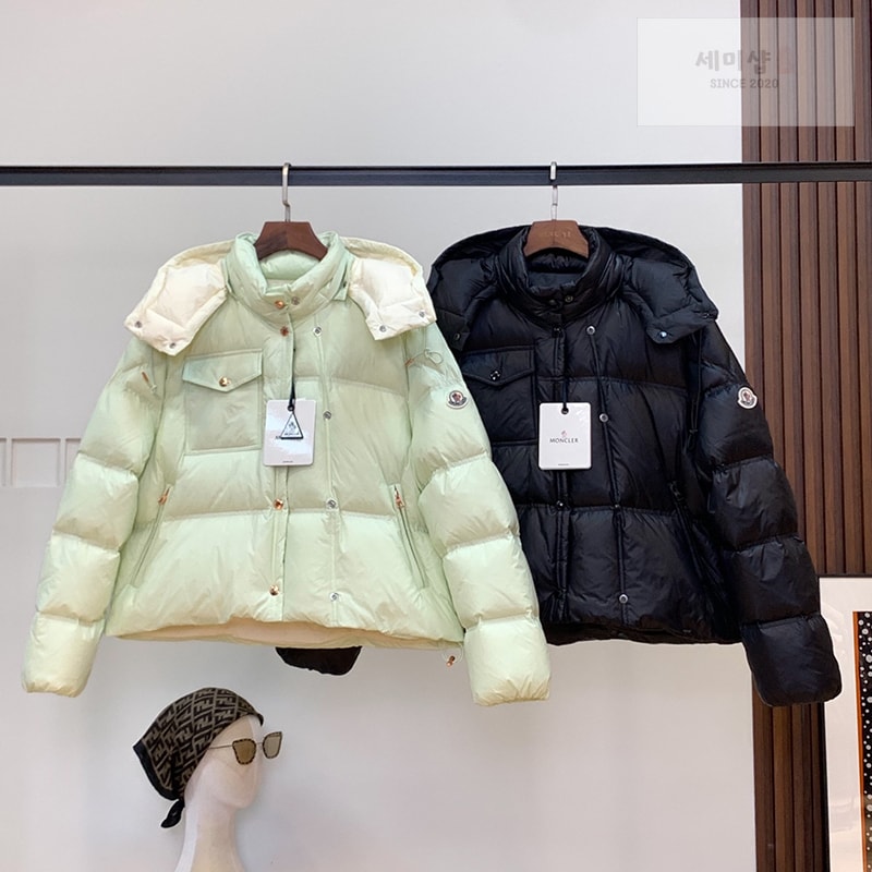 Moncler 몽클레어 Erea 에레아 퀼팅 숏 다운 패딩 자켓 블랙 의류 1번 이미지
