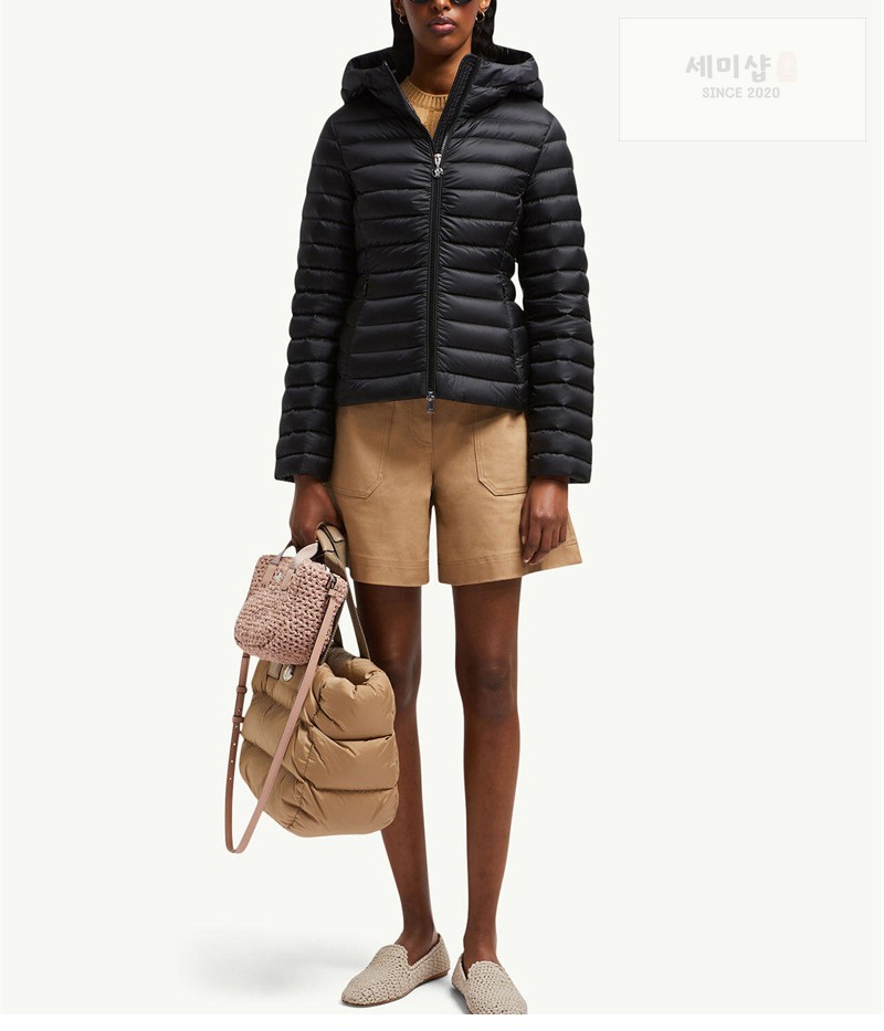 Moncler 몽클레어 Igel 아게 후드 숏 다운 자켓 블랙 의류 3번 이미지