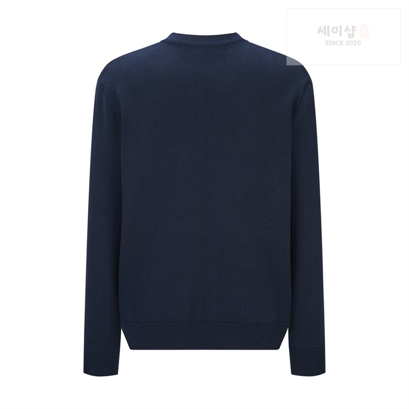 Moncler 몽클레어 M 로고 아플리케 코튼 블렌드 스웨터 네이비 의류 11번 이미지
