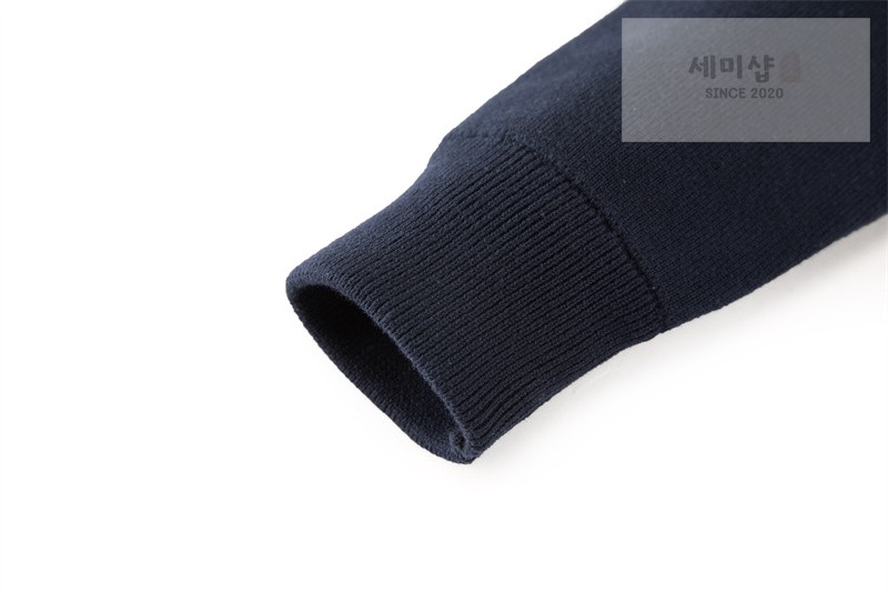 Moncler 몽클레어 M 로고 아플리케 코튼 블렌드 스웨터 네이비 의류 14번 이미지