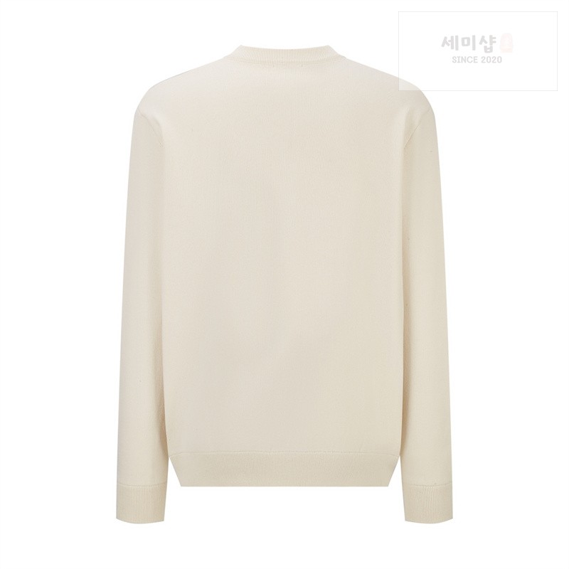 Moncler 몽클레어 M 로고 아플리케 코튼 블렌드 스웨터 네이비 의류 16번 이미지