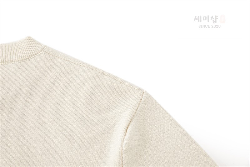 Moncler 몽클레어 M 로고 아플리케 코튼 블렌드 스웨터 네이비 의류 20번 이미지