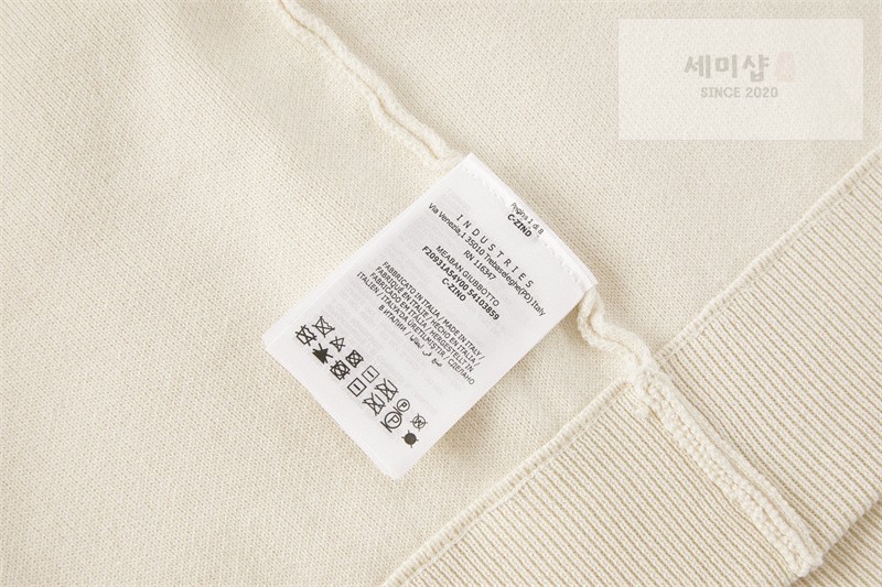 Moncler 몽클레어 M 로고 아플리케 코튼 블렌드 스웨터 네이비 의류 21번 이미지