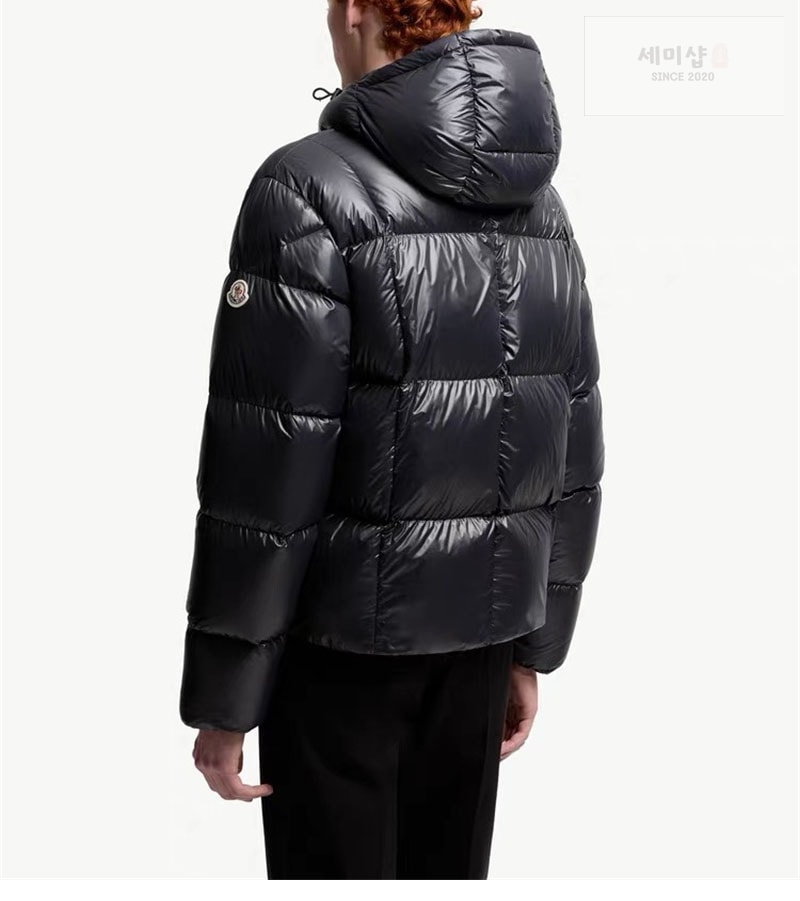 Moncler 몽클레어 Serfanto 세르판토 후드 숏 다운 패딩 자켓 블랙 의류 14번 이미지