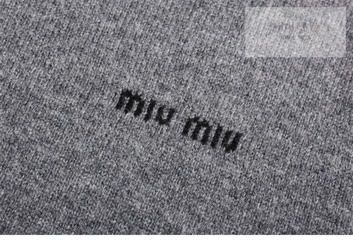 Miu Miu 미우미우 로고 울 반팔 니트 의류 7번 이미지