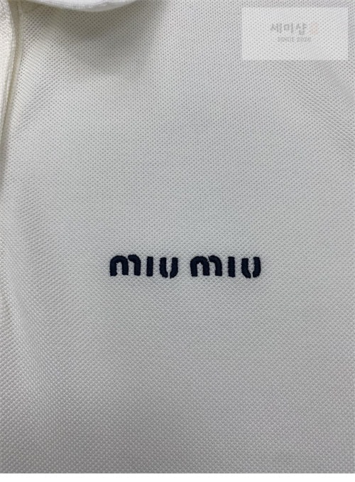 Miu Miu 미우미우 로고 자수 폴로 셔츠 2컬러 의류 9번 이미지