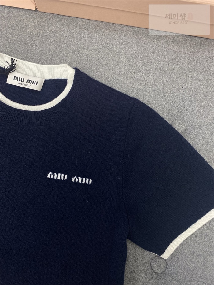 Miu Miu 미우미우 캐시미어 앤 울 크루넥 니트 스웨터 의류 9번 이미지