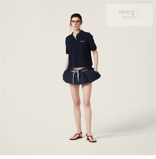 Miu Miu 미우미우 코튼 피케 폴로 셔츠 2컬러 의류 1번 이미지