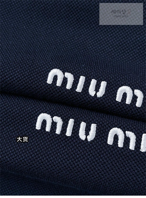 Miu Miu 미우미우 코튼 피케 폴로 셔츠 2컬러 의류 10번 이미지