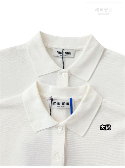 Miu Miu 미우미우 코튼 피케 폴로 셔츠 2컬러 의류 26번 이미지