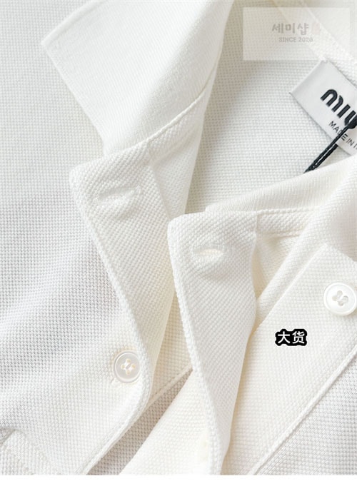 Miu Miu 미우미우 코튼 피케 폴로 셔츠 2컬러 의류 15번 이미지