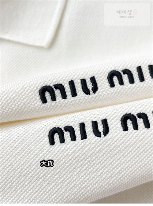 Miu Miu 미우미우 코튼 피케 폴로 셔츠 2컬러 의류 30번 이미지