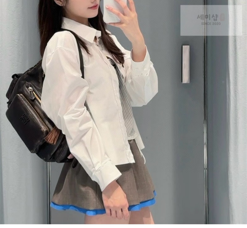 Miu Miu 미우미우 클래식 포플린 셔츠 의류 1번 이미지