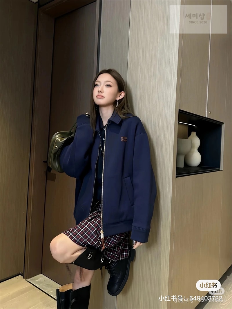 Miu Miu 미우미우 파나마 코튼 봄버 자켓 의류 1번 이미지