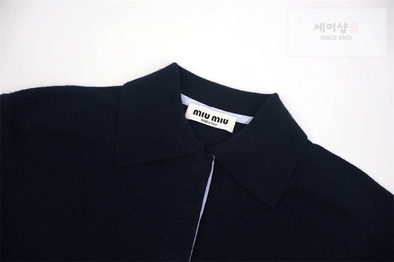 Miu Miu 미우미우 플레인 니트 폴로 셔츠 의류 6번 이미지