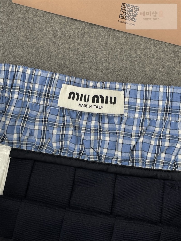 Miu Miu 미우미우 플리츠 바타비아 미니스커트 의류 18번 이미지