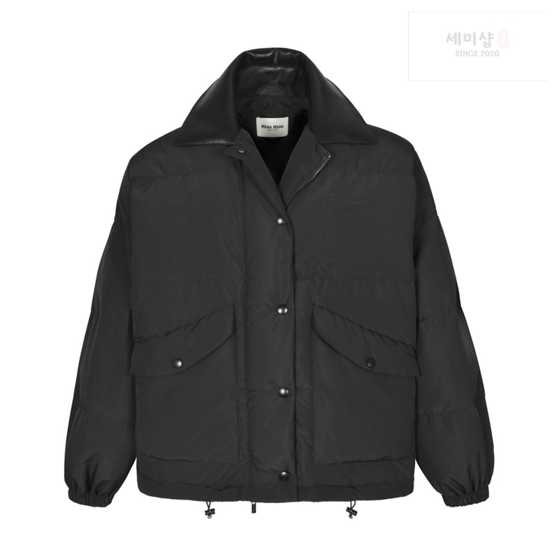Miu Miu 미우미우 24FW 로고 숏 다운 자켓 의류 1번 이미지