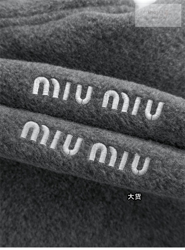 Miu Miu 미우미우 24FW 플리스 집업 자켓 그레이 의류 10번 이미지
