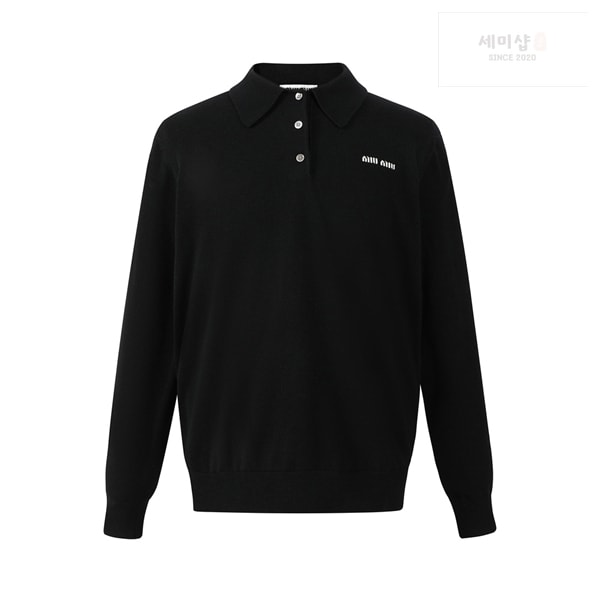 Miu Miu 미우미우 24SS 로고 울 니트 폴로 티셔츠 의류 14번 이미지
