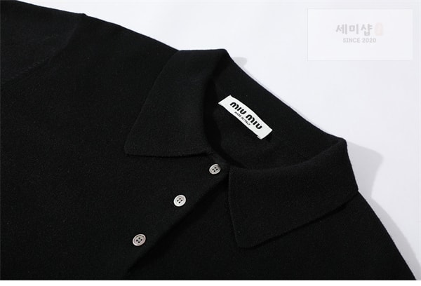 Miu Miu 미우미우 24SS 로고 울 니트 폴로 티셔츠 의류 5번 이미지